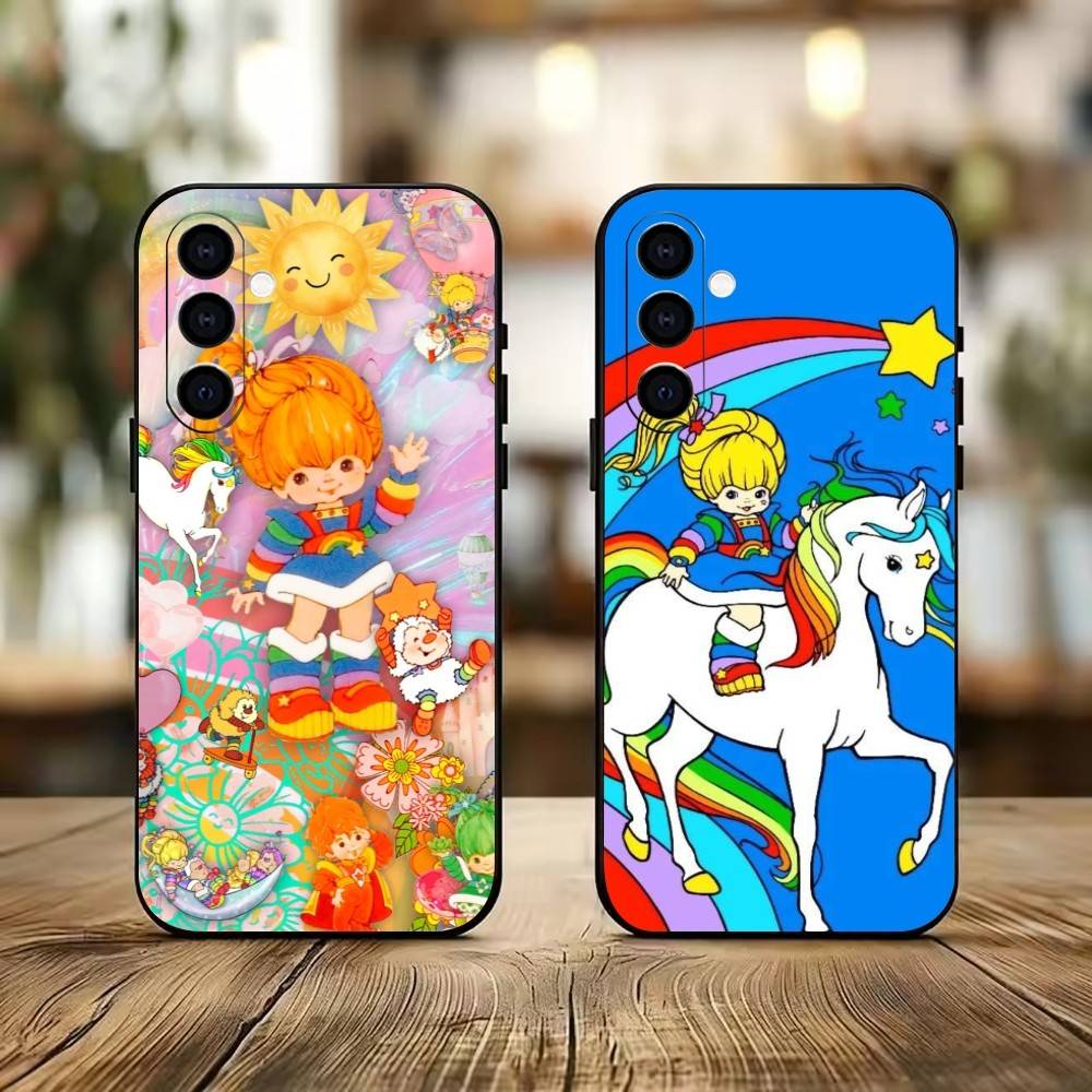 Color Kids Rainbow Brite Phone Case For Samsung Galaxy A73,A72,A71,A70,A53,A52,A51,Others Soft Black Cover