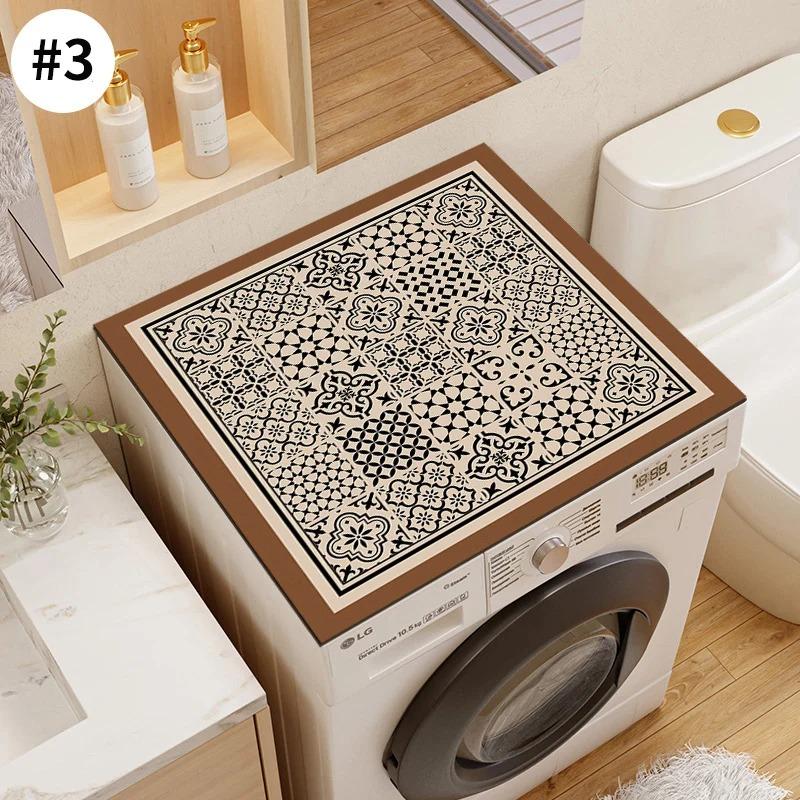 Washing Machine Dust Pad Cover Waterproof Oven Microwave Fridge Top Protector Mat Coffee Drain Pad Table Placemat Kitchen Rubber