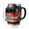 Portable Insulated Fire Truck Shape Coffee Cup with Detailed Design Drinking Cup Suitable for Gift Givings or Individual