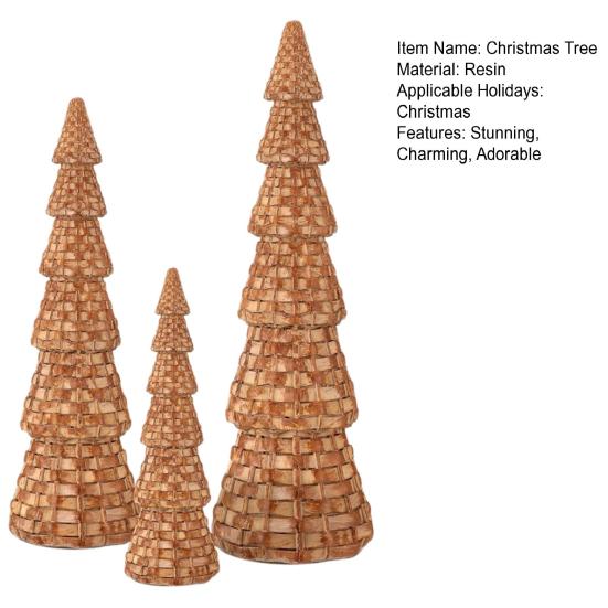 Rattan Harts Julgranskotte Natur Rattan Stil Bordsjulgransfigurer för Vinterhelg Entrébord Spiselhylla Mittpunkt