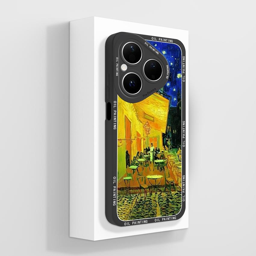 For Huawei Pura 80 Pro Honor X7d X9d X20 V40 Phone Cases Beautiful Village Patterns Lens Protection Liquid Silicone Shockproof Shell For Huawei Casing