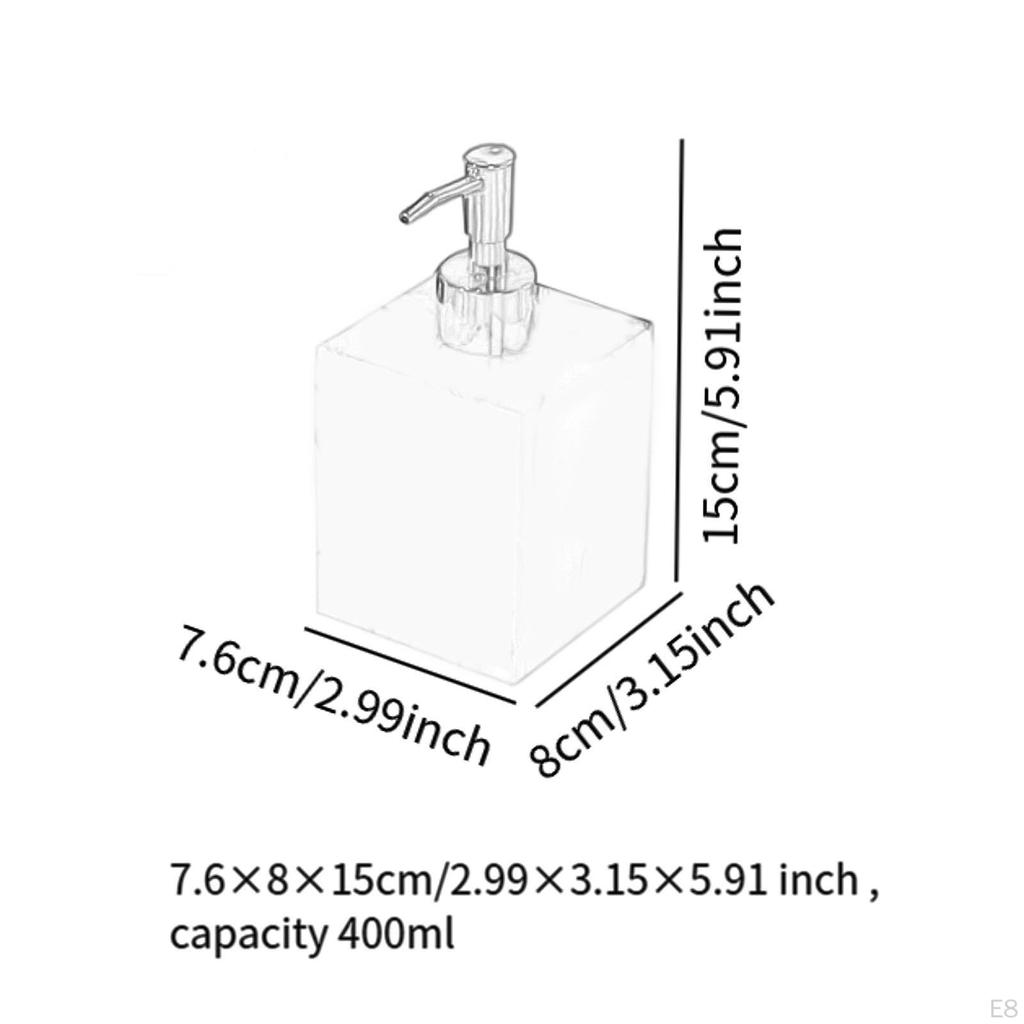 400 ml såpedispenser med marmordesign for benkeplatebruk