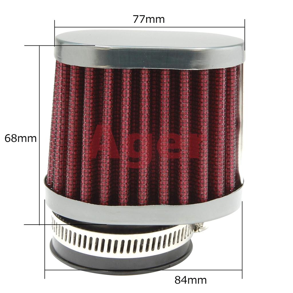 Ager Oval Power Filter Gun Meta x Red 48mm 4 Pack