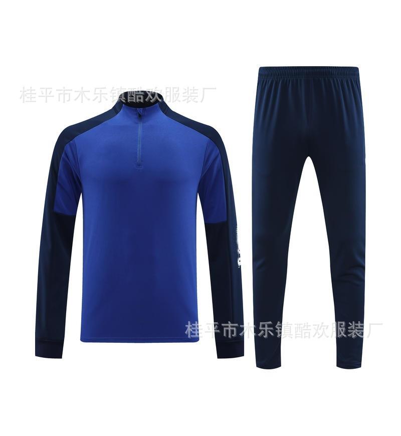 Student Team Half Zipper Long Sleeve Suit Football Training Suit Club Quick Drying Football Jersey Breathable