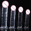 Large Egg-Free Penis Transparent Jelly Crystal Simulation Small and Medium Wear Adult Female Masturbation Stick Dildo