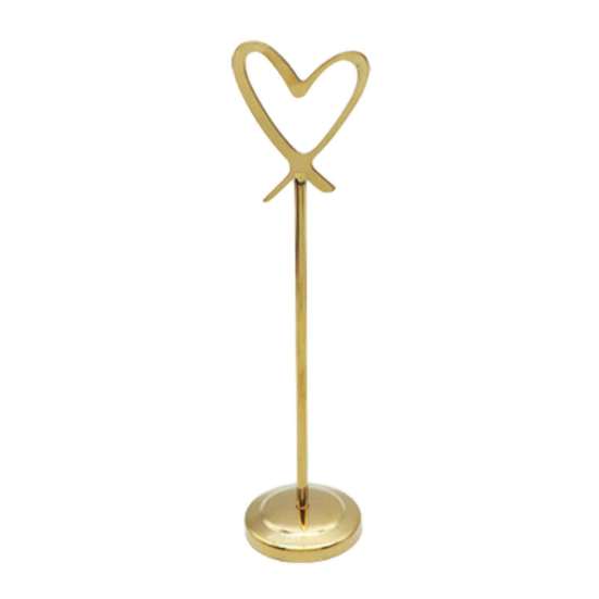 Metal Place Card Base Hollow Heart Table Number Holder, Love Stand, Holders Clip for Photos, Food Signs, Memo Notes, Weddings, Birthdays, Restaurants