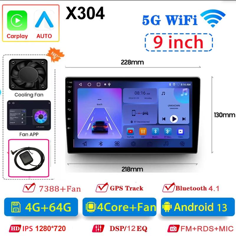 Android 13 Universal 7"/9"/10" 2Din Car Radio Automotive Multimedia Player Wireless Android Auto Carplay Car Stereo Receiver BT