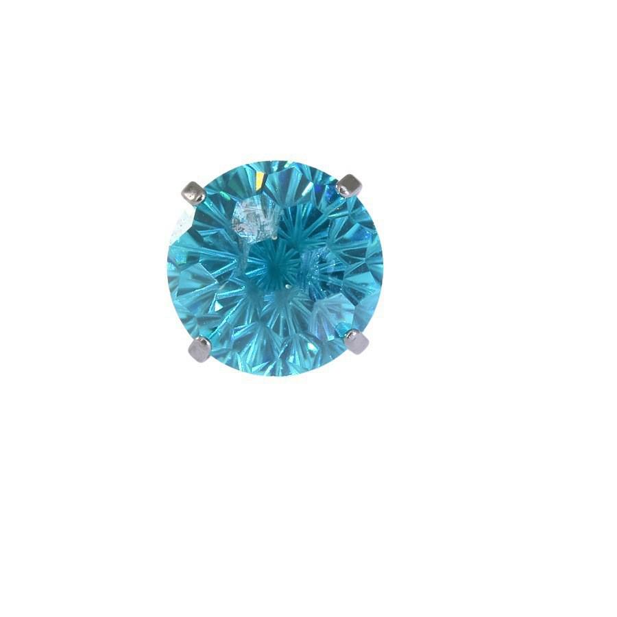 F136 Titanium Alloy Navel Ring with G23 Four-Prong 5A Blazing Fireworks Diamond