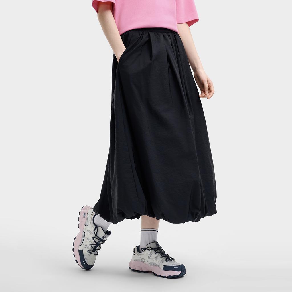Fila Original Simple Fashion Classic Retro Comfortable Loose Tulip Skirt Casual Long Skirt Women Skirts Black F11W629301FBK