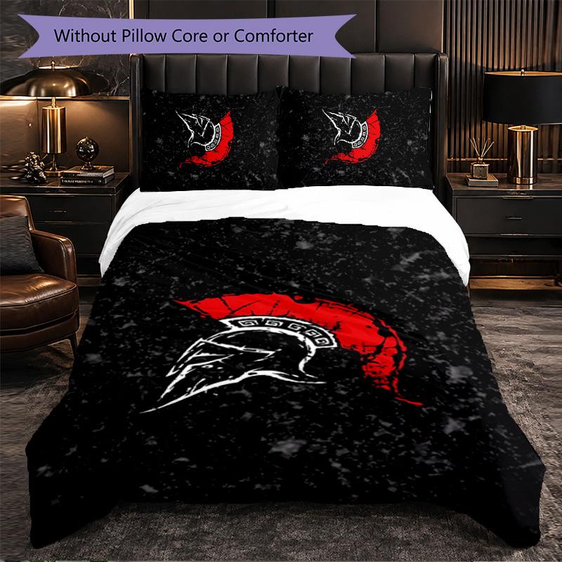 Spartak Moscow 3 Piece Bedding Set Soft Duvet Cover Set with Pillowcases Printed Bedroom Decor Set for Home
