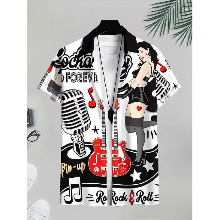 2026 Beer Shirt Men's Loose Hawaiian Style Short Sleeve