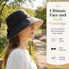 Bowknot Wide Brim Sun Protective Hat, Foldable, 360° Protection Uv Protection Breathable Summer Travel Beach Hat