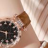 Quarz-Armbanduhr für Damen Leuchtend Kompakt Elegante Arabische Ziffern Uhr Einfache Nachtablesung Strasssteine Uhr für Studenten Büro Party Geschenke