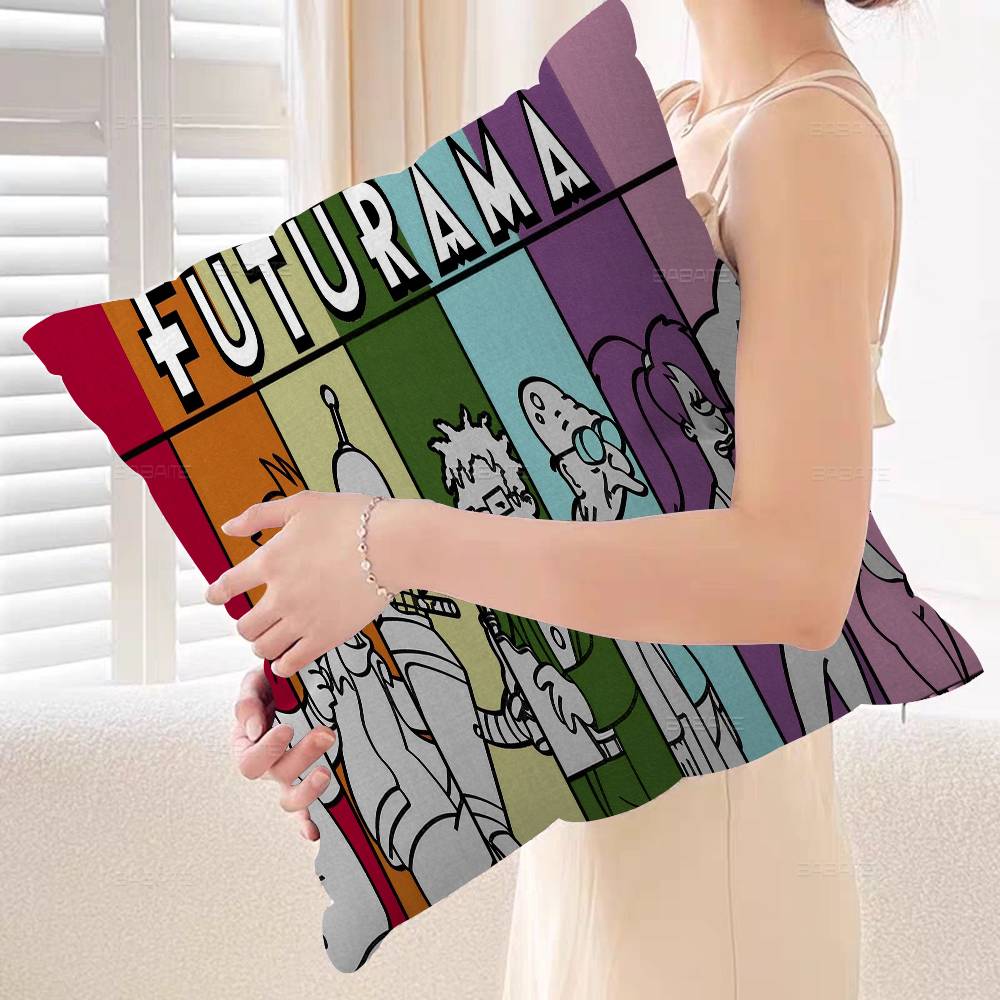 F-FuturamaS Decorative Room Aesthetics Pillow Case Home Decor Bedroom Sofa Bed Couch Pillow Cover 45x45