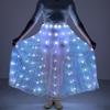 Wiederaufladbarer LED-Faltenrock für Tanzaufführungen (Weiß/Mehrfarbig)