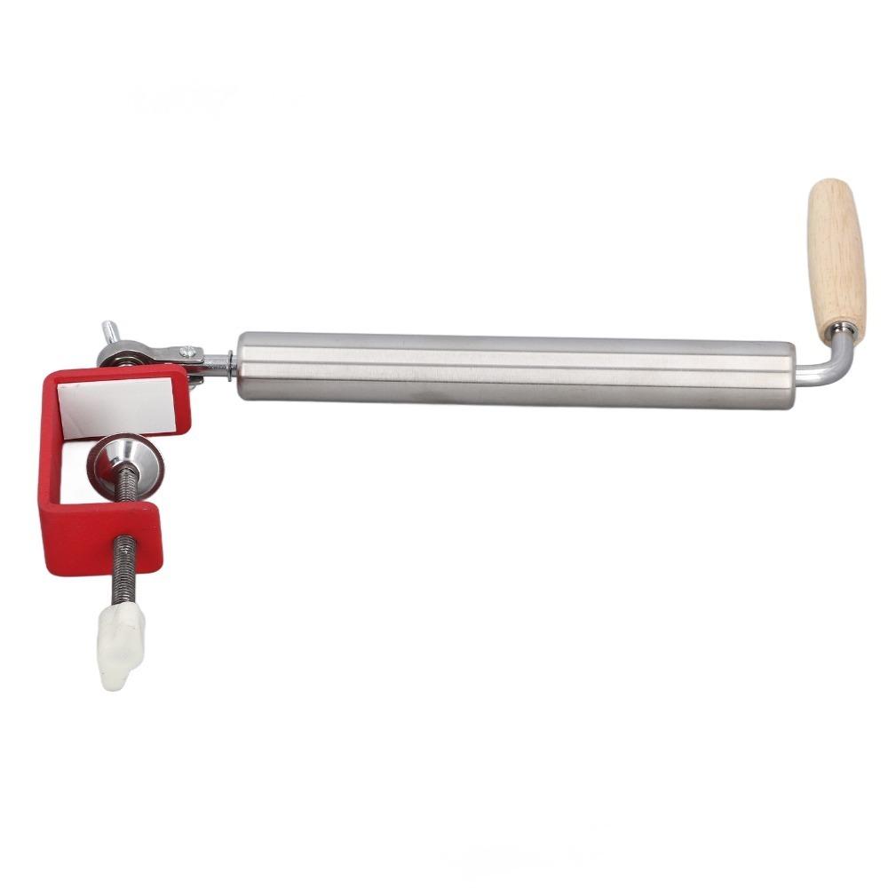 Wooden Handle Dough Press Stainless Steel Dumpling Skin Roller Pie Crusts серебряный