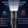 XHP160+COB Strong Light Torch Outdoor TYPE-C USB Rechargeable Flashlight Aluminum Alloy IPX5 Waterproof LED Lamp With Side Light