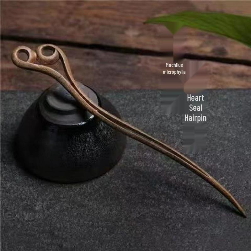 Golden Silk Nanmu Hairpin - Retro Chinese Hanfu Style for Updos