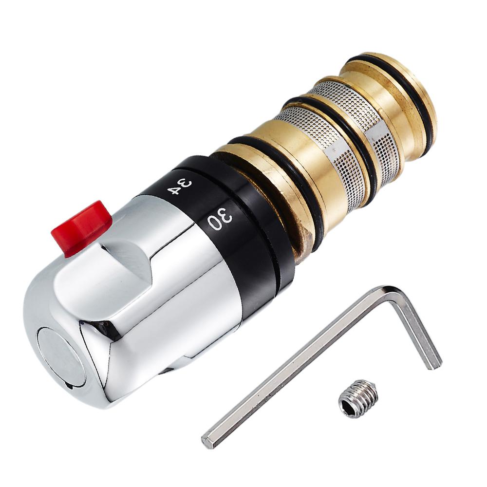 

Термостатический смесительный клапан сменный хромированный современный постоянный температурный антиожоговый картриджный клапан для смесителя для ванны и душа