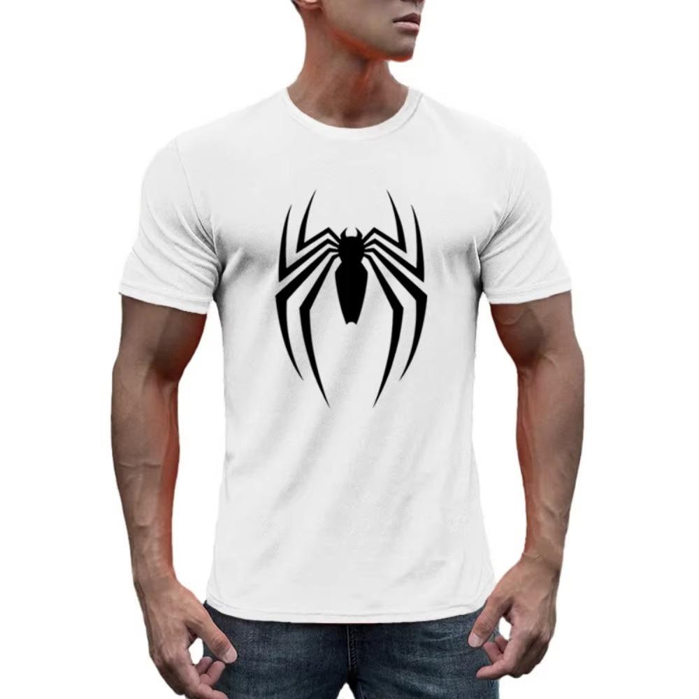 Men'S Running Summer Casual Fitness Breathable Mesh Quick-Drying Sports Tops Fashion Printed T-Shirt Multi-Color Street Trend