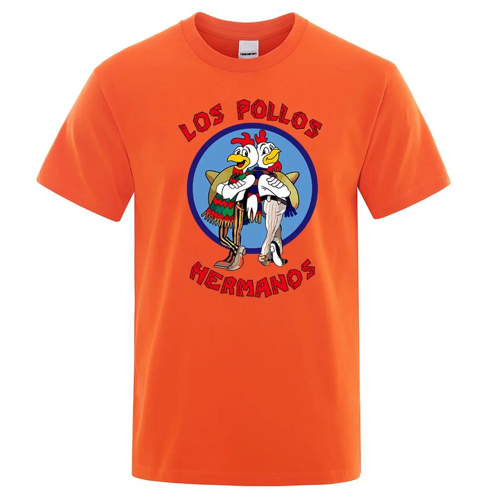*Los Pollos Hermanos* Men's Funny Print Casual Cotton T-Shirt