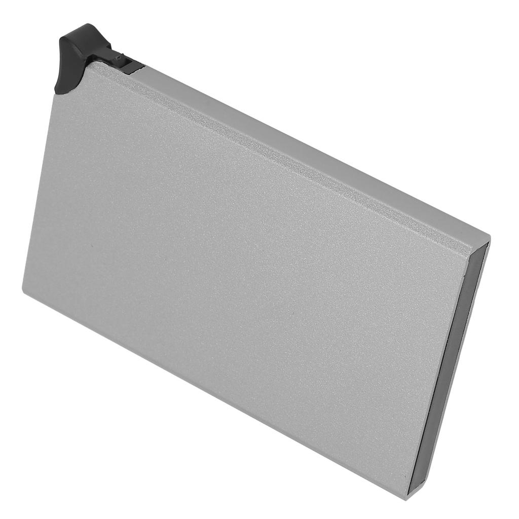 Business Card Holder AntiTheft AntiMagnetic Popup Credit Cards Case Bag Organizer(Gray x55#)