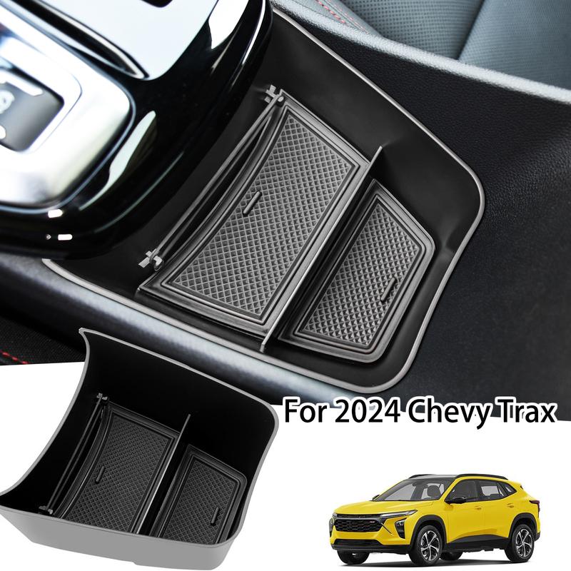 For 2024 Chevy Trax Car Armrest Storage Box ABS Center Console Organizer Fit for Chevrolet Trax LS Accessories Glove Ert Box