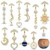 Schmetterlings-Schleife Hängender Bauchnabelpiercing 14G Blume Herz Kristall Zirkonia Bauchnabelring Für Frauen Edelstahl Bauchnabel Schmuck