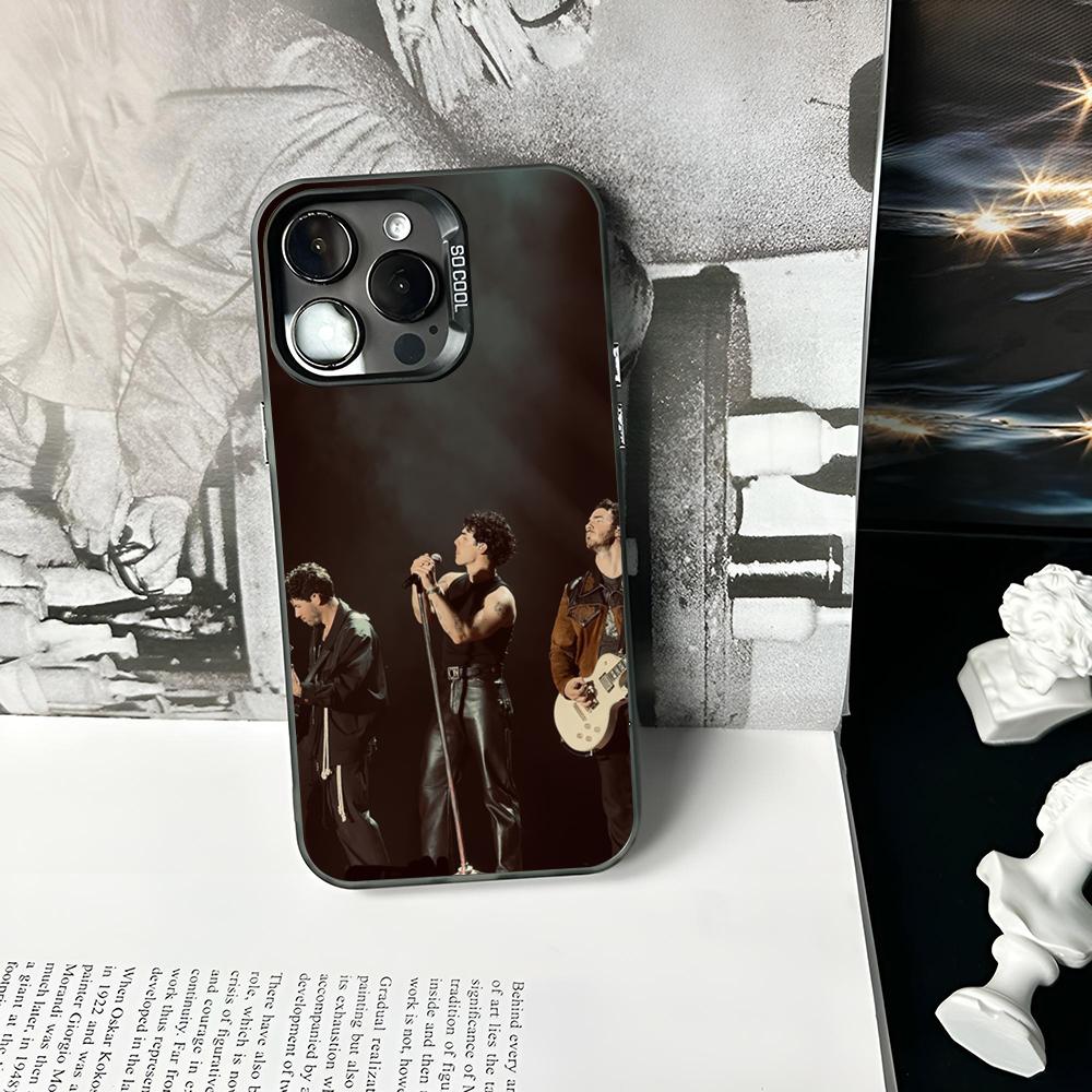 Singer Jonas B-Brothers Phone Case Matte Colored Silver For IPhone 16 17 15 14 13 12 11 Pro Max Plus XS X Shockproof Hard Cover