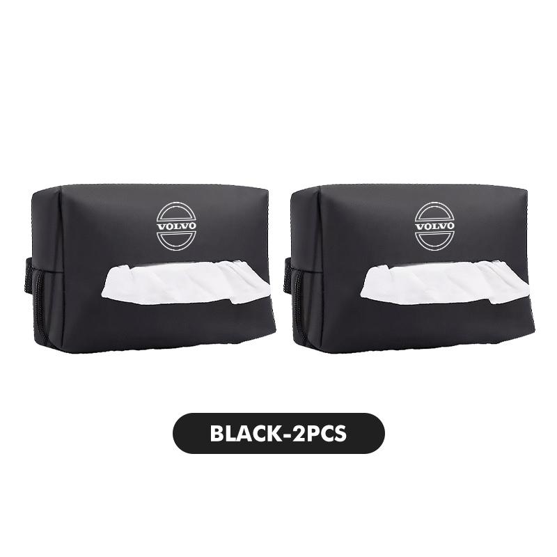 For Volvo Leather Car Seat Tissue Box Hanging Bag Headrest Paper Cover XC60 XC90 S60 S80 V60 C70 S40 C30 V90 V60 C40 XC40 V70