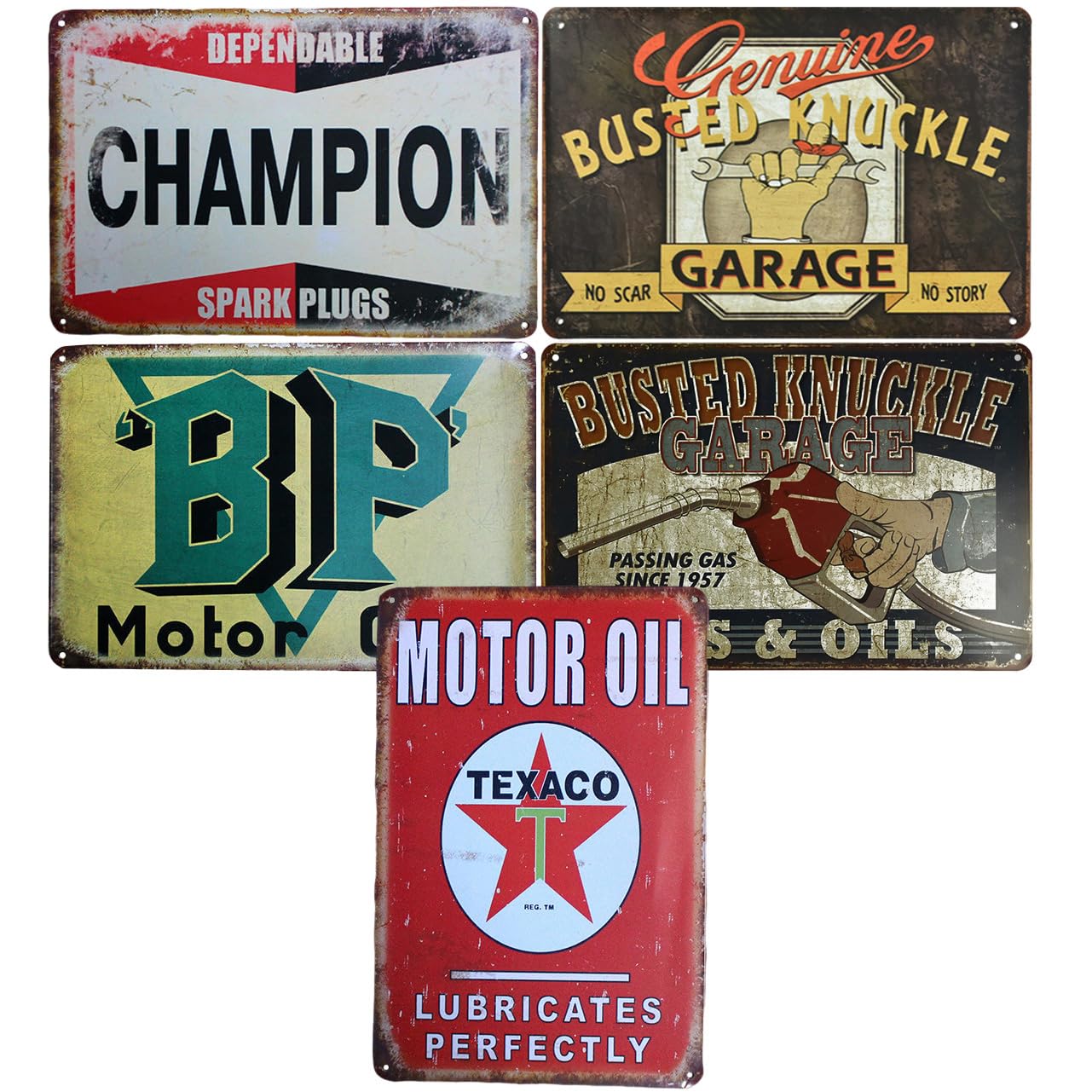 EDEN Retro American Tin Sign 5 Piece Set 20x30cm Garage Antique Goods Store Interior Decoration чёрный