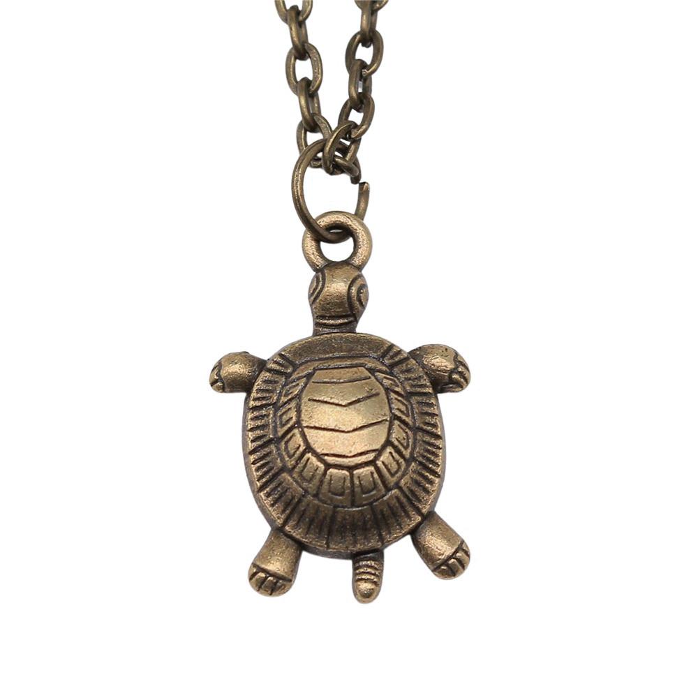 Schildkröte Seestern Muschel Anhänger Antik Bronze Metall Brautkragen Halskette für Strandhochzeit Trendiges Geschenk
