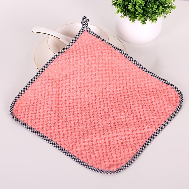 

Суперабсорбирующие кухонные полотенца из микрофибры - Нелипкие, Жироотталкивающие, Многоразовые салфетки для уборки 6PCS темно-розовый