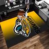 Jacksonville Jaguars Logo Print Area Rug - Soft, Washable Non-Slip Indoor Mat for Office Chairs, Living Room, Home Office Decorative Rug