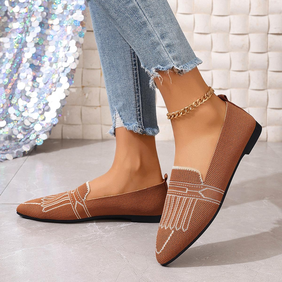 

Мода 2024 Осень Новая женская мода Лоферы Туфли Слипоны Кроссовки Женские балетки 42 темные хаки