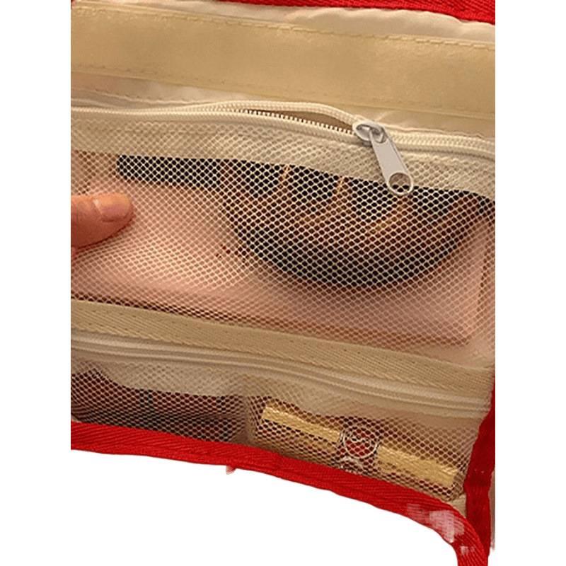 Japanese Anime Cute Cat Makeup and Toiletry Bag - Multifunctional, Portable Four-in-One Travel Storage for Women