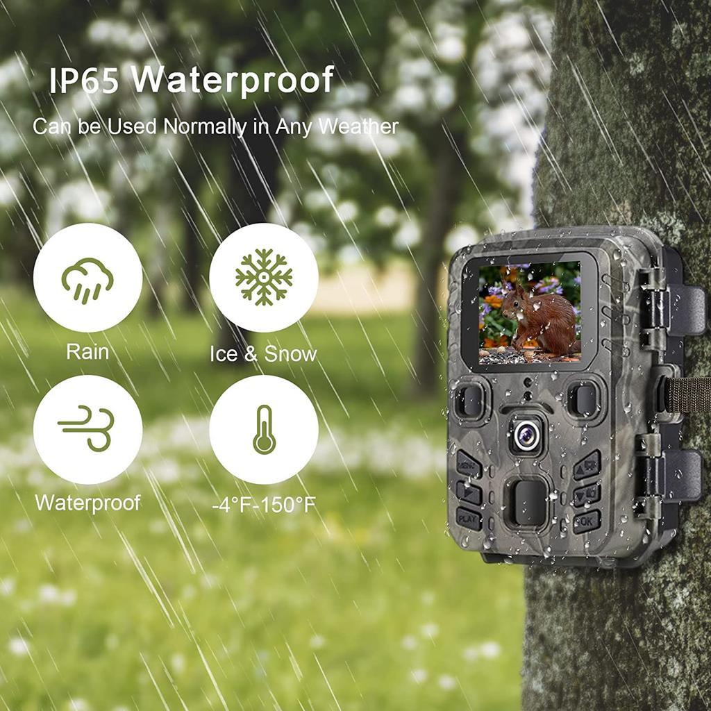 2-pack Outdoor Mini Hunting Camera 20mp 1080p Wild Trail  Infrared Night Vision Outdoor Motion Activated Scouting Po Trap