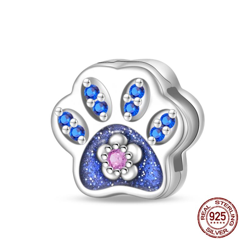 Original 100% 925 Silver Lucky Clover Patron Saint Flat Bead Fit Original Flat Bracelet DIY Jewelry Making Women's Gift