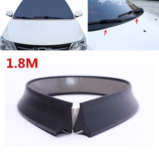 1.8M Rubber Car Front Windshield Seal Strip Trim Water Air Deflector Spoiler 1x