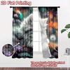 2D Flat Printing 2pcs Curtain Curtains Dreamy Kitten with Flowers Digital Printed Polyester Drapes Festive Wall Decor for New