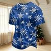 Men's Quick Dry Short Sleeve Round Neck T-Shirt with Christmas Print