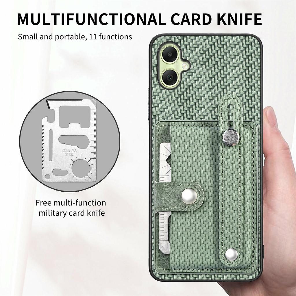 Für Samsung Galaxy A06 4G Hülle Armband Sturzsichere Leder-Rückseite Kartenhalter