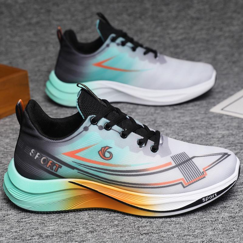 Plus Size Men s Breathable Mesh Thick Sole Running Shoes 43