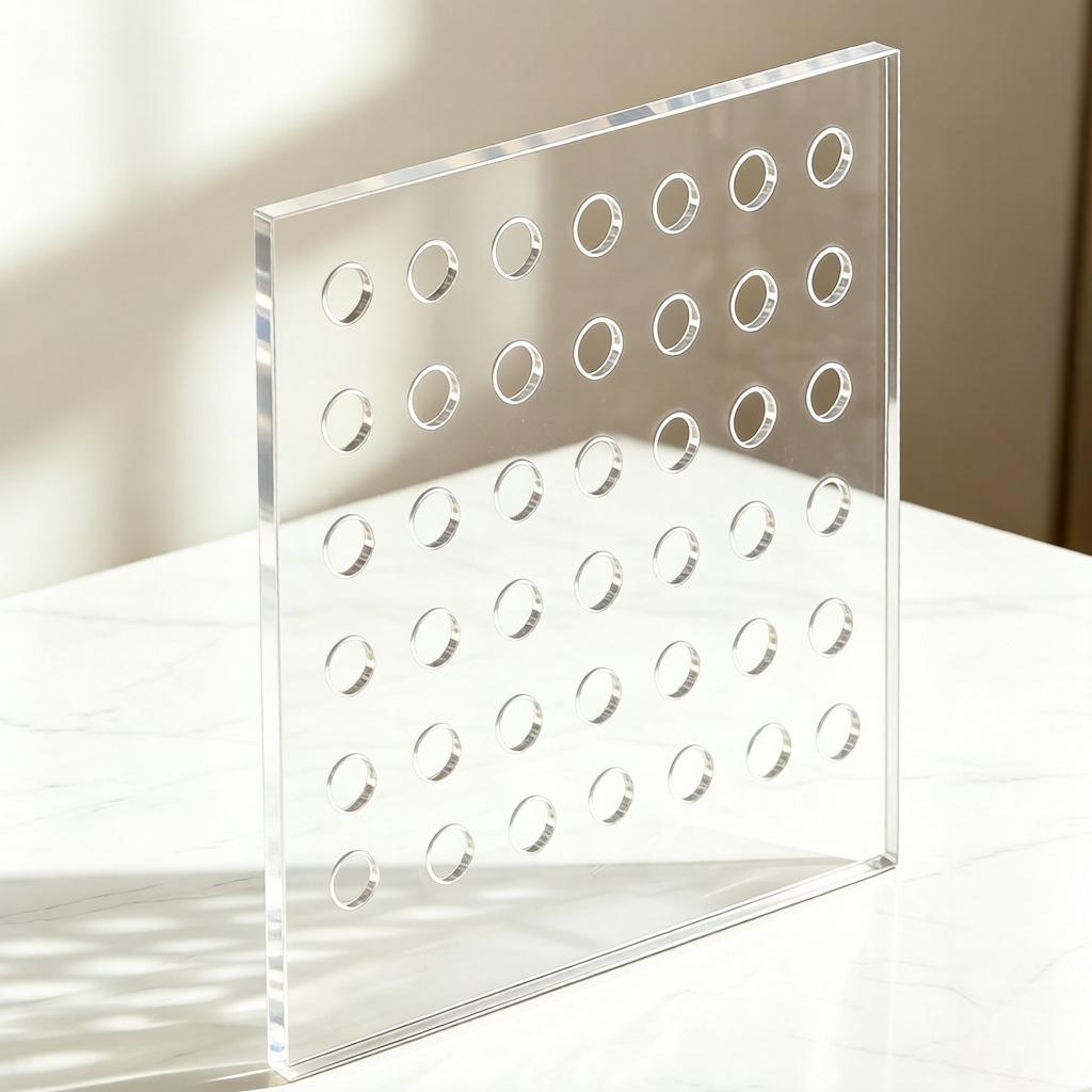 Transparent Acrylic Perforated Board Wall Storage Display Board Foyer Study Partition DIY Splicing Tool Material Rack Balcony Anti Fall Mesh Mat