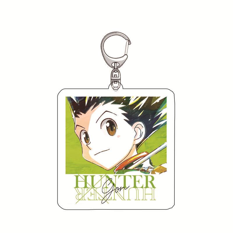 Anime Acryl Schlüsselanhänger Anhänger Fullmetal Alchemist Hunter x Hunter Schule Geniale Accessoires Anhänger Schlüsselanhänger Schmuck 5.5CM black