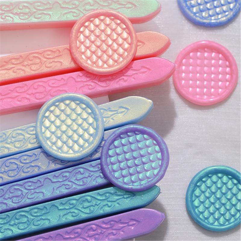 Sealings Wax Stick Aurora Sealing Strips Wax Seal Stick Seal Wax Stick for Envelopes Wedding Invitations Decortions