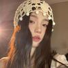 Sweet Knit Beanies Beads Tassels Weave Cap Retro Crochet Hollow Knitted Hat  Girls