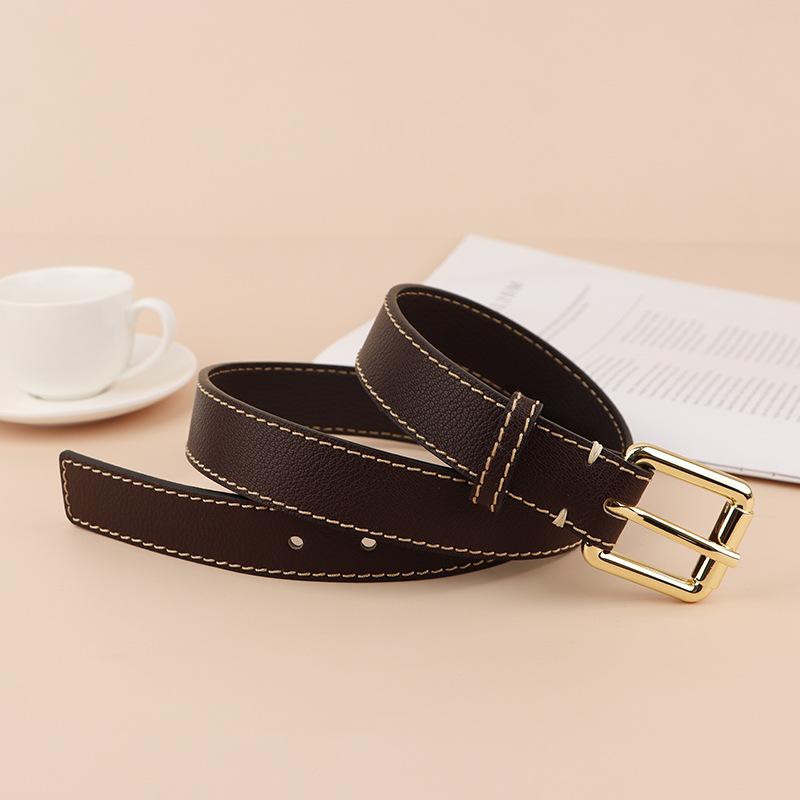 

Mei Mary Genuine leather belt for women - premium, vintage-inspired waist belt 100 темно-коричневого кольору