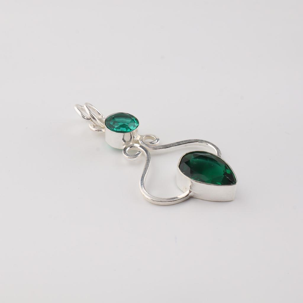 Chrome Diopside Gemstone 925 Sterling Silver Handcrafted Pretty Pendant 1.60" For Wedding Gift PP-13-9