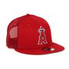 New Era MLB 9FIFTY Anaheim Angels Snapback Mesh Free Size Cap, Red,